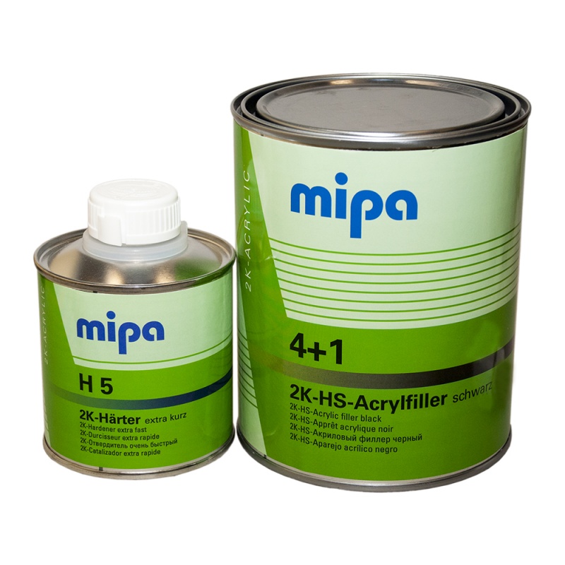 Грунт MIPA Acrylfiller 2К 4+1 акриловый чёрный (комплект), уп.1л+0,25л - 1750 р