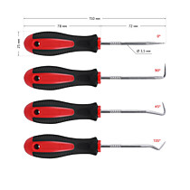 704.404.44 SOLID HOOK AND AWL SET Набор крюков и шила, 4 предмета.